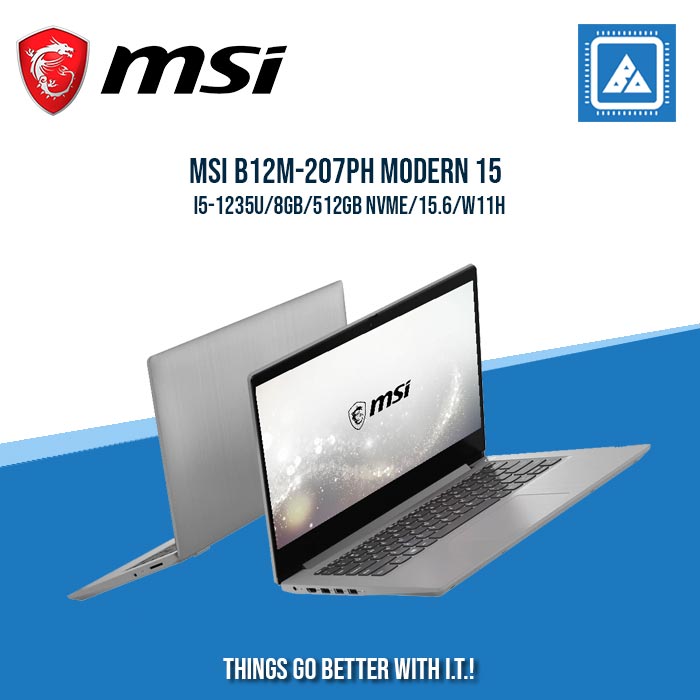 MSI B12M-207PH MODERN 15 I5-1235U/8GB/512GB NVME | BEST FOR STUDENTS AND FREELANCERS LAPTOP MSI B12M-207PH MODERN 15 I5-1235U/8GB/512GB NVME | BEST FOR STUDENTS AND FREELANCERS LAPTOP